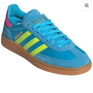 Adidas Handball Spezial "Sky Rush/Solar Yellow/Lucid Pink" Women's Shoe size 6